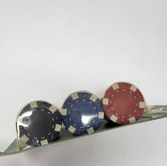 60 Easy Stacking Casino Chips Red Black Blue New Poker Card Playing - Picture 3 of 4